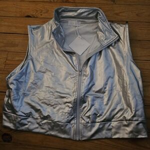 Stylish Silver Women's Sleeveless Vest
